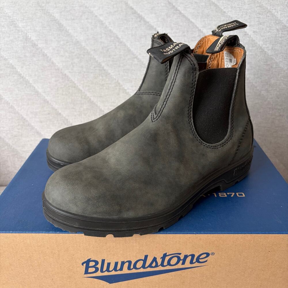 Blundstone Rustic Black Leather Chelsea Boots (AU 5.5)